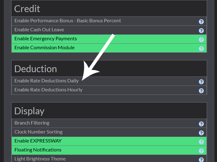 Daily Deduction Rate